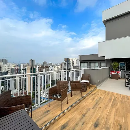 Condominio No Itaim, Lindo Rooftop Com Vista Para O Ibira!! Sao Paulo Exterior photo